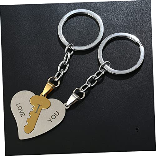 Pendentif cœur pour couple en acier inoxydable et finitions miroir - 6