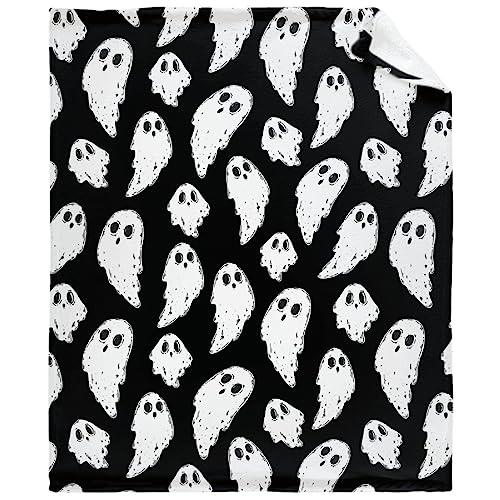 Image of SUPERICH Halloween Ghosts Baby Blanket Gifts Super Soft Swaddle Newborn Cozy Baby Receiving Blanket Stroller Throw Blanket for Crib 40x30 XSmall for Puppy