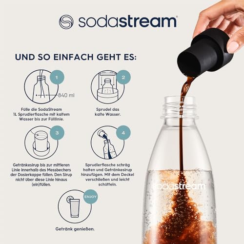 SodaStream Sirup Cola, 1x Flasche ergibt 9 Liter Fertiggetränk, Sekundenschnell zubereitet und immer frisch, 440 ml