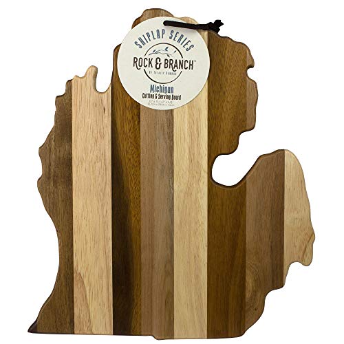 Tabla de cortar de madera con forma de Michigan miniatura 6