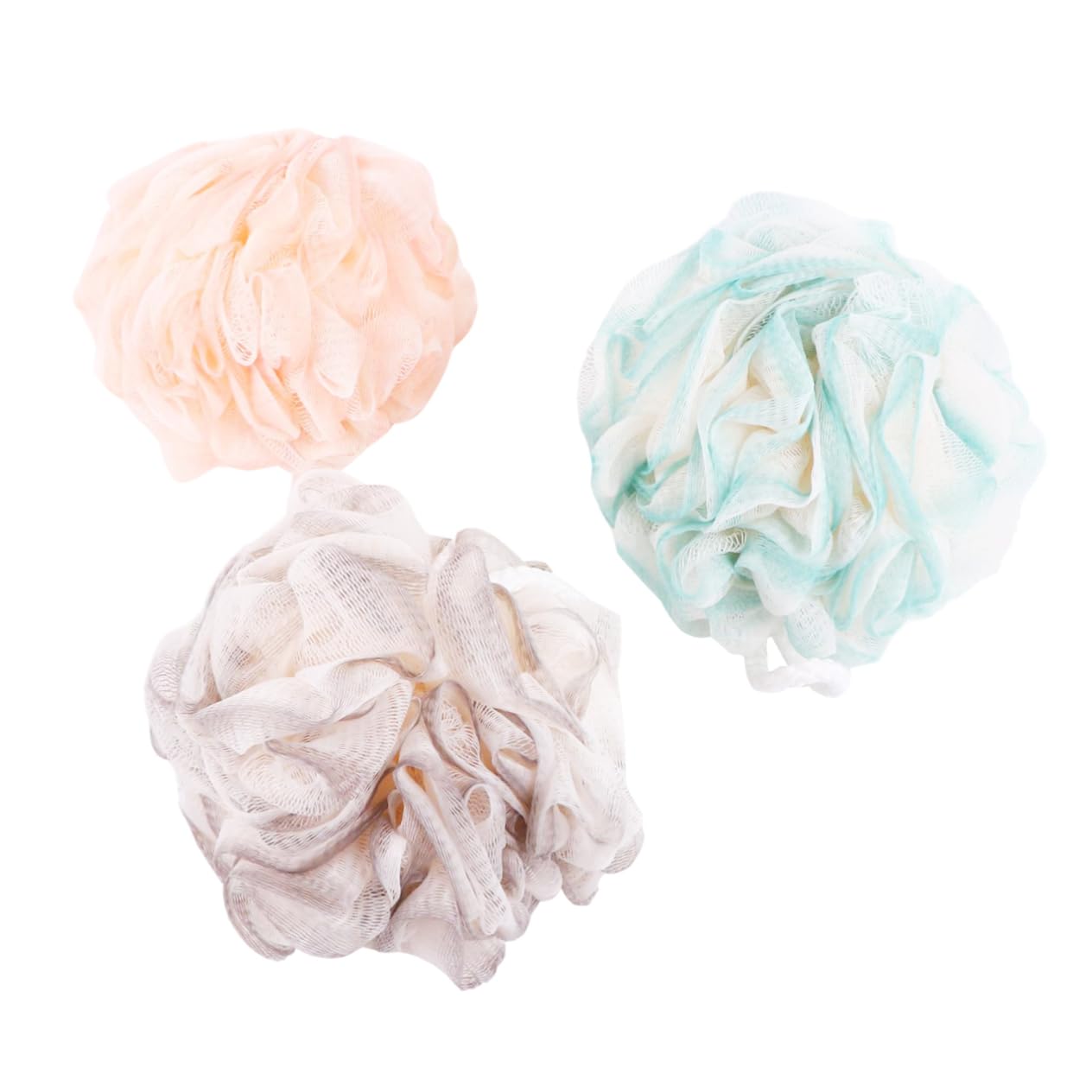 Mikinona 3 Piezas Bola de baño esponja baño esponjas baño soap jabones accesorios baño jabón esponja corporal pufs de baño pufs de ducha fabricante de burbujas baño de malla fibra plástica