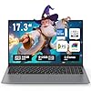 Laptop para juegos 2025, computadora portátil Office 365 de 17.3 pulgadas, 16 GB de RAM 512 GB SSD, procesador N150 (4C/4T, hasta 3.6 GHz), pantalla FHD de 17.3″ 1920 * 1080, WiFi 5, BT4.2
