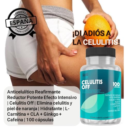 Anticelulítico Reafirmante Reductor Potente Efecto Intensivo | Celulitis Off | Elimina celulitis y piel de naranja | Hidratante | L-Carnitina + CLA + Ginkgo + Cafeina | 100 cápsulas blandas - imagen 2