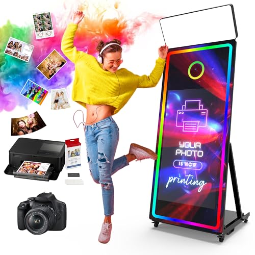 Magic Mirror Photo Booth, 65’’ Mirror Photo...
