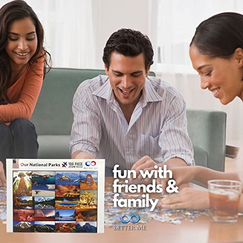 Our National Parks 100 Piece Puzzles - Kids Puzzles Usa National Park Puzzle, Acadia National Park, Yellowstone National Park, Zion, Arches, Crater Lake, Mount Rainier, Great National Park Gifts #TOP3