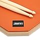 Lolunut Dumb Drum, Practice Pad, 2-seitig, leises Übungspad, weicher Gummi, Holzsockel, mit Massivholz-Drumsticks 20,3 cm, Orange