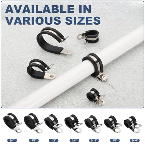 Collier de serrage 15,9 mm en acier inoxydable 304 noir PATIKIL pour tube rigide x50 - 7
