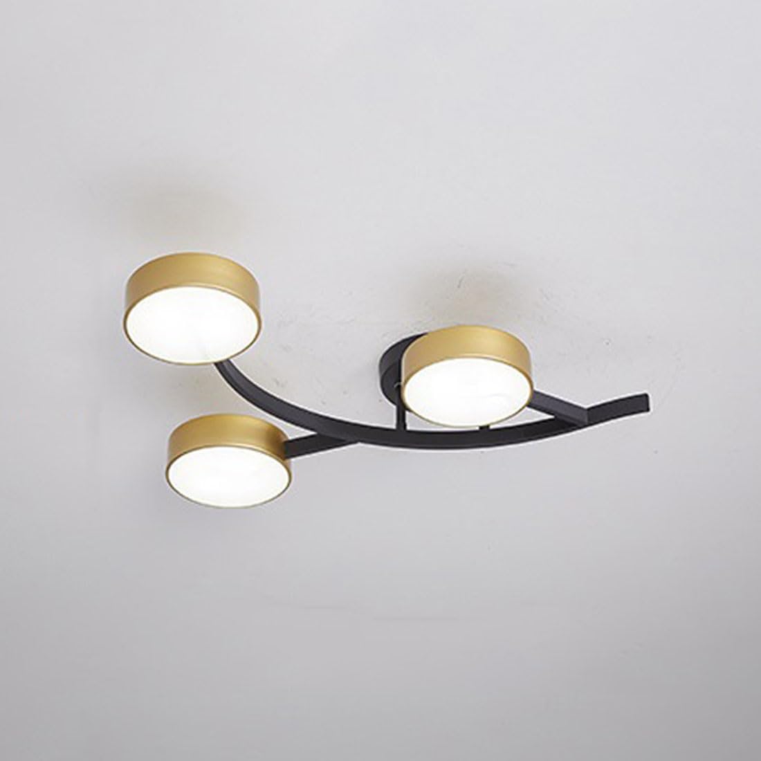 Plafonnier LED 3 têtes doré Stylearon pour l'éclairage de chambre