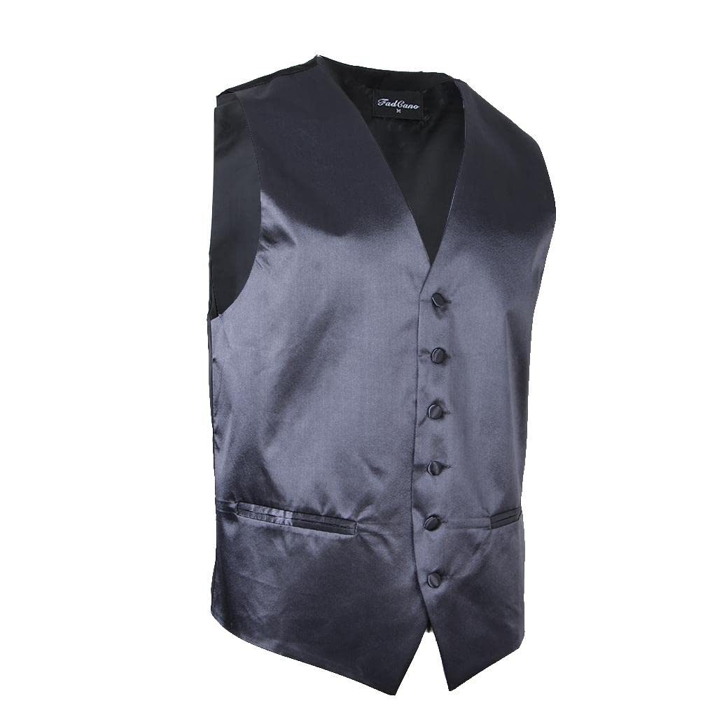 FABLOFT Men's Formal Slim Fit Suit Vest Business Solid Tuxedo Waistcoat XL Gray|1 Piece of Vest|Coats Jackets| Mens Clothing |Clothing, Shoes Accessories | Premium Product for Home, Office or Professi-picture-39
