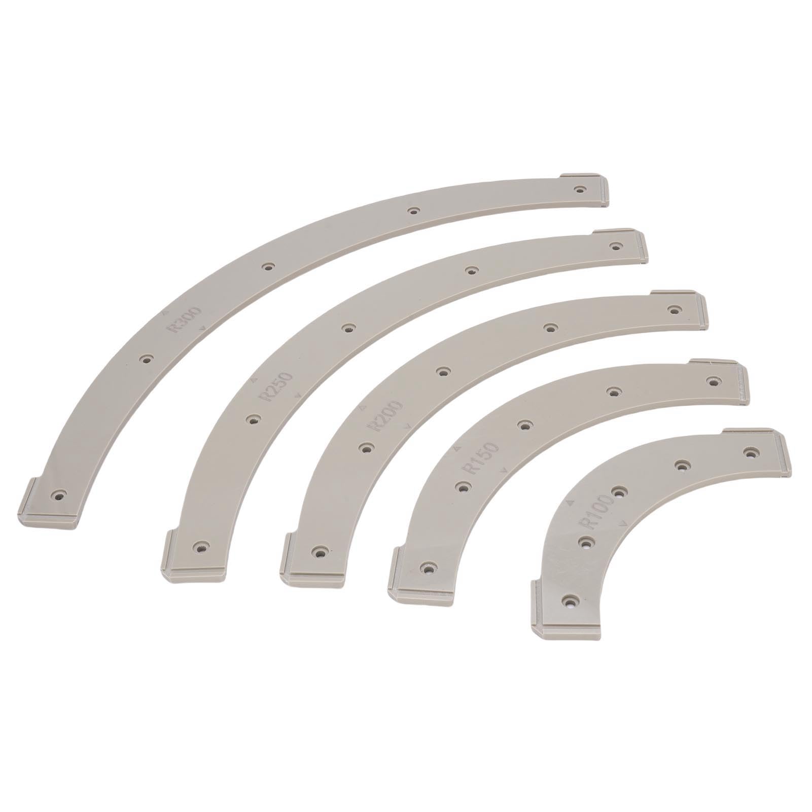 Zunate Set di Modelli per Angoli per la Lavorazione del Legno |Dispositivo per Fresatura a 5 Pezzi con Raggi Rimovibili R100 R150 R200 R250 R300 per Taglio Ad