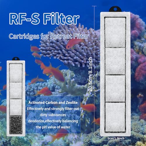 Image of 6 Pack RF-S Filter Cartridges Compatible,Replacement Cartridges for Desktop Aquariums with Small Retreat Filters