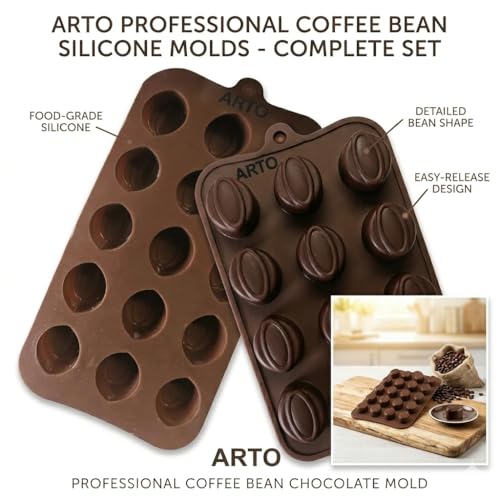 Image of ARTO Realistic Almond Shape Silicone Chocolate Mould, 15 Cavity | Deep Non-Stick Tray for DIY Dry Fruit Chocolates | Perfect for Sugar-Free, Keto & Festival Gifts (1 Piece)