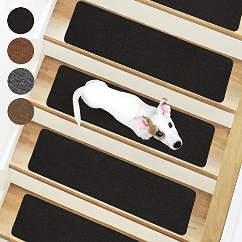 Stair Treads For Wooden Steps, 15 Pcs Non-Slip Carpet Stair Treads 8" X 30", Indoor Stair Runners With Reusable Adhesive For Kids Elders And Pets #TOP2