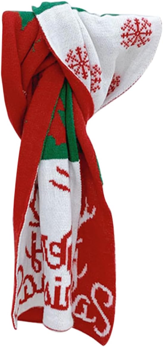 CALLARON Warm Knitted Scarf Christmas Warm Shawl Xmas Kids Scarf Christmas Knitting Kit for Kids for
