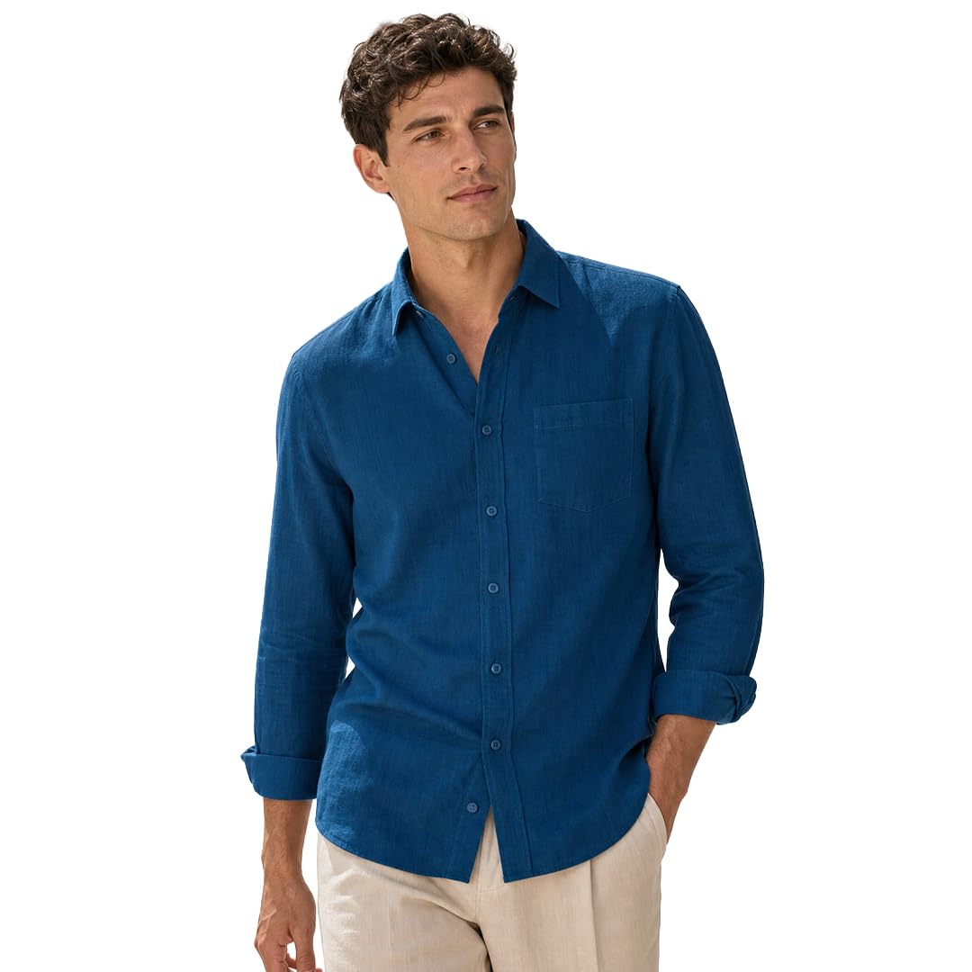 nobero Linen Shirts for Men with Soft Handfeel & Naturally Antibacterial Finish-picture-25