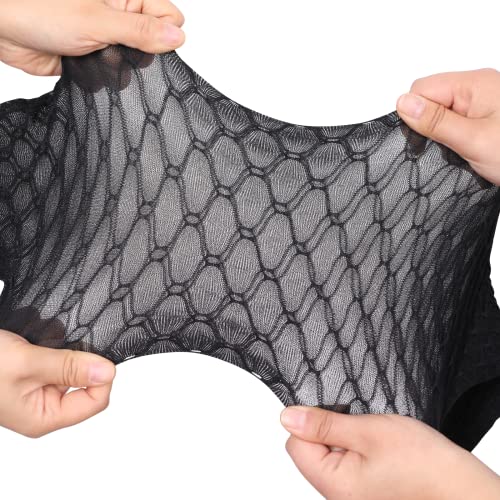 C4N Fishnet Stockings For Women-High Waisted Control Top Net Sheer Tights,Black, Xl #TOP3