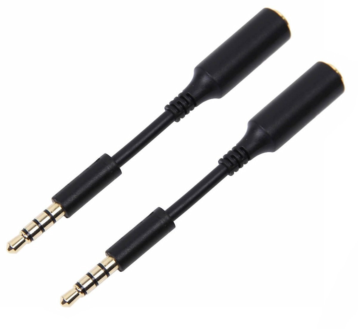 Accessonico 2 Pack Headphone Jack Adapter Android Phone Ultra Slim Audio Extender Replacement for Life Proof 3.5 mm Short Extension Cable AUX Skinny Dongle Compatible with Lifeproof