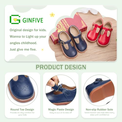 Image of GINFIVE Toddler Girls Mary Jane School Oxford Dress Flat Shoes for Wedding