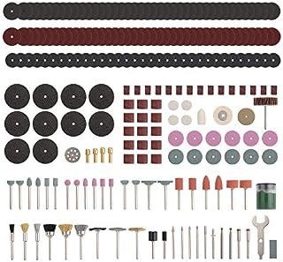 Hi-Spec 225pc Rotary Tool Accessories Set. Dremel Compatible 1/8" 3.2mm Collets, Sanding, Polishing Grinding Bits & More