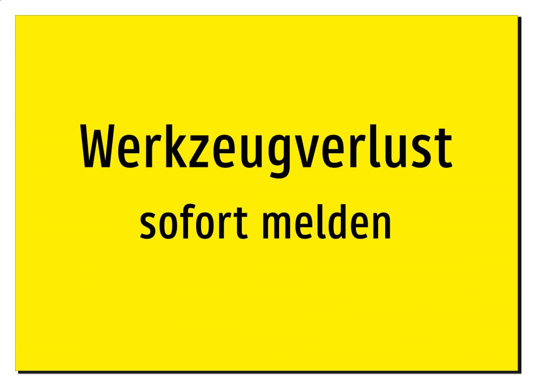 42544-DE-T-07 | Werkzeugverlust - sofort melden