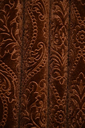 Image of Fabrilia Velvet Eyelet Door Curtain 7 feet Long for Living Room /Bedroom, Brown, Pack of 1 Piece