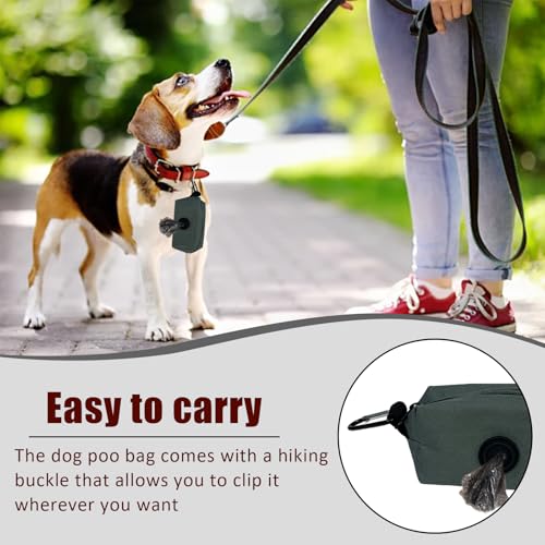 Image of 2 Pack Dog Poop Bag Holder, Pet Dog Waste Bag Dispenser for Leash with Metal Clip, Hand Free Doggie Dog Bag Holder Attachment, Fit Any Dog Leash Belt (Blue)
