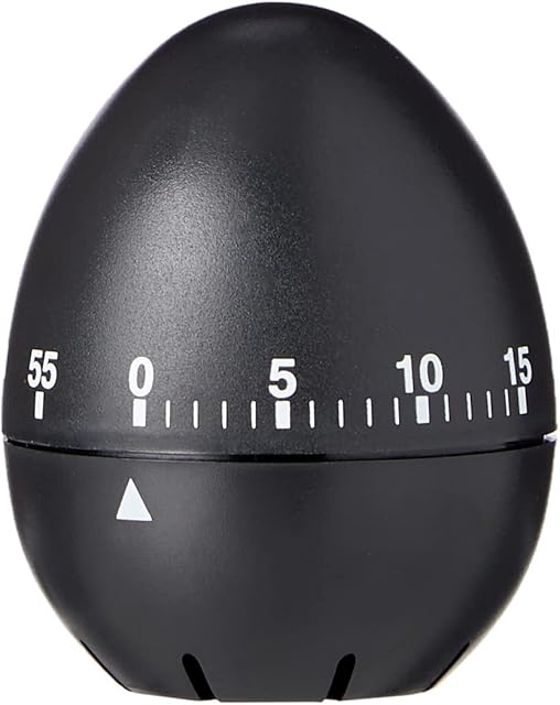 Chef Aid Black Egg Shape Mechanical Kitchen Timer