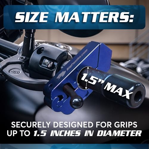 BigPantha Heavy Duty Motorcycle Grip Lock - Brake/Handlebar/Throttle Lock Secures Bike, Scooter, Moped, ATV in 5 Secs! - Anti Theft with Free Holster (Blue) by BigPantha - Image 6