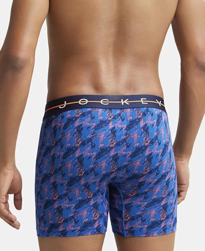 Image of Jockey NY03 Men's Super Combed Cotton Elastane Stretch Printed Boxer Brief with Ultrasoft Waistband (Prints May Vary)