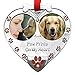 Dog Photo Ornament - Double Picture Pet Ornament - Paw Prints on My Heart Ornament - Dog Memorial Ornament