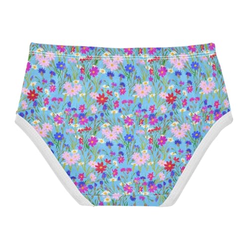 Joisal Animals Girls Underwear Toddlers 2t Cotton Cute Panties Girl Vibrant Colorful Wildflower Blue Kids Undies Briefs2