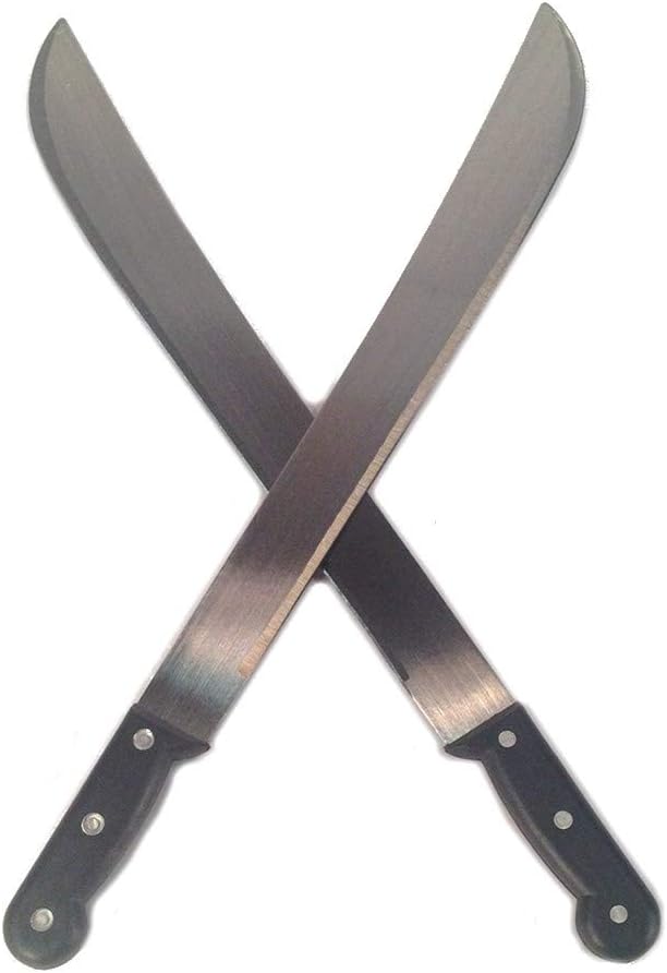 Set of 2 Heavy Duty Machetes, 18" inch, Survival Knives