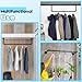 BOSHANGJIA Industrial Pipe Clothes Rack Wall Mounted Clothing Rack Set of 2,38.2 Inches Heavy Duty Iron Garment Rail,Space-Saving Hanging Rod for Laundry Room,Bedroom,Closet Storage