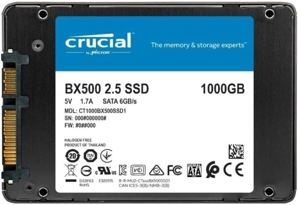 CRUCIAL BX500 2.5" 1 to Série ATA III 3D NAND