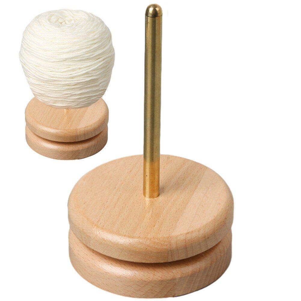 Support fil couture et boule de laine en bois dévidoir tricot crochet
