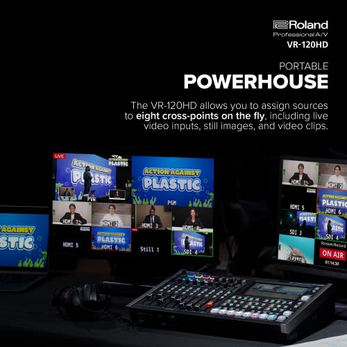 Roland Vr-120Hd Direct Streaming Av Mixer | Professional Portable Single-Operator Hybrid Event Mixer | Deep Automation | Advanced Fx | Ptz Support | Livestream Direct To Twitch, Facebook & More #TOP4