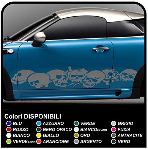 Autocollant tête de mort pour voiture 185 cm de style tribal latéral