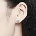 Tiny Skull Stud Earrings for Women Men 925 Sterling Silver Black Crystal Eye Devil Ghost Studs Tragus Hypoallergenic Fashion Punk Post Pin Unisex Halloween Gifts