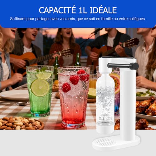 kisidus Machine à Soda Appareil à Gazeifier l'eau, Blanc B – vue 3