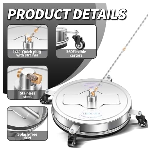 19" Stainless Steel Pressure Washer Surface Cleaner