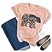 yangelo Floral Mama Bear T Shirt Printer Mother's Day Gifts For Mom Short Sleeve Cotton Shirts (XL, Pink)