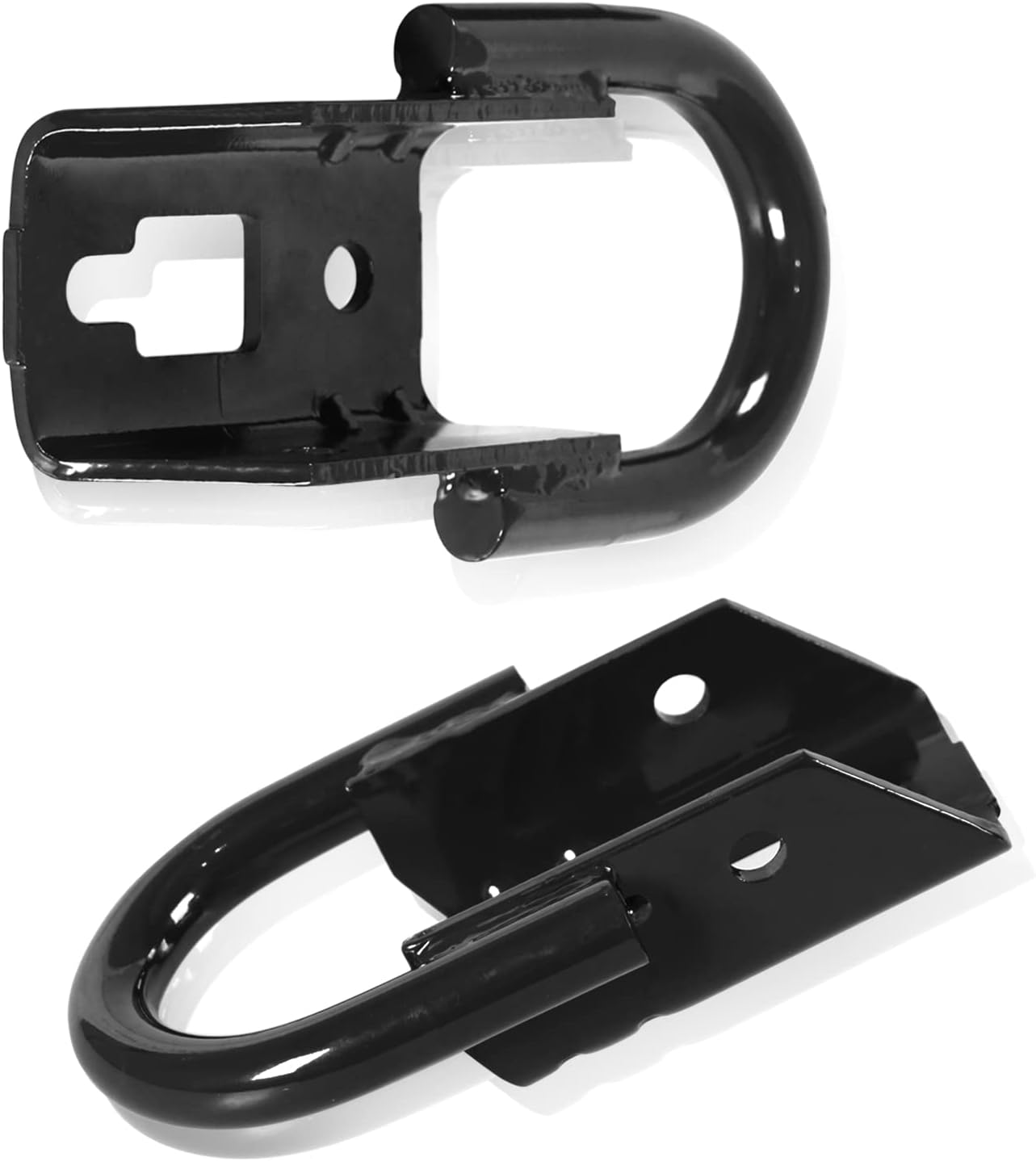 Front Bumper Tow Hook Right Left Heavy Duty D-Ring Set Compatible with Ford Expedition 2007-2015 Compatible with Ford F150 Truck 2009-2018 Black