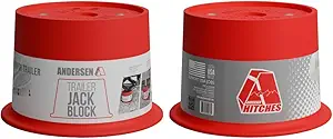 ANDERSEN HITCHES | RV Accessories and Supplies | Trailer Jack Blocks 2-Pack w/ Magnets | Leveling Stabilizers Jackstands Quickjack | 3608