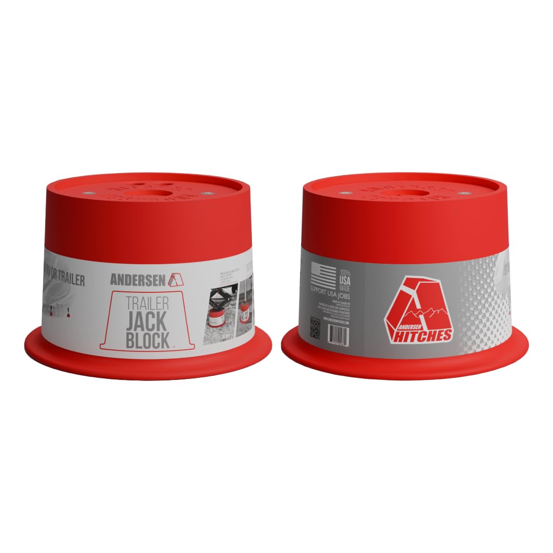 ANDERSEN HITCHES | RV Accessories and Supplies | Trailer Jack Blocks 2-Pack w/Magnets | Leveling Stabilizers Jackstands Quickjack | 3608