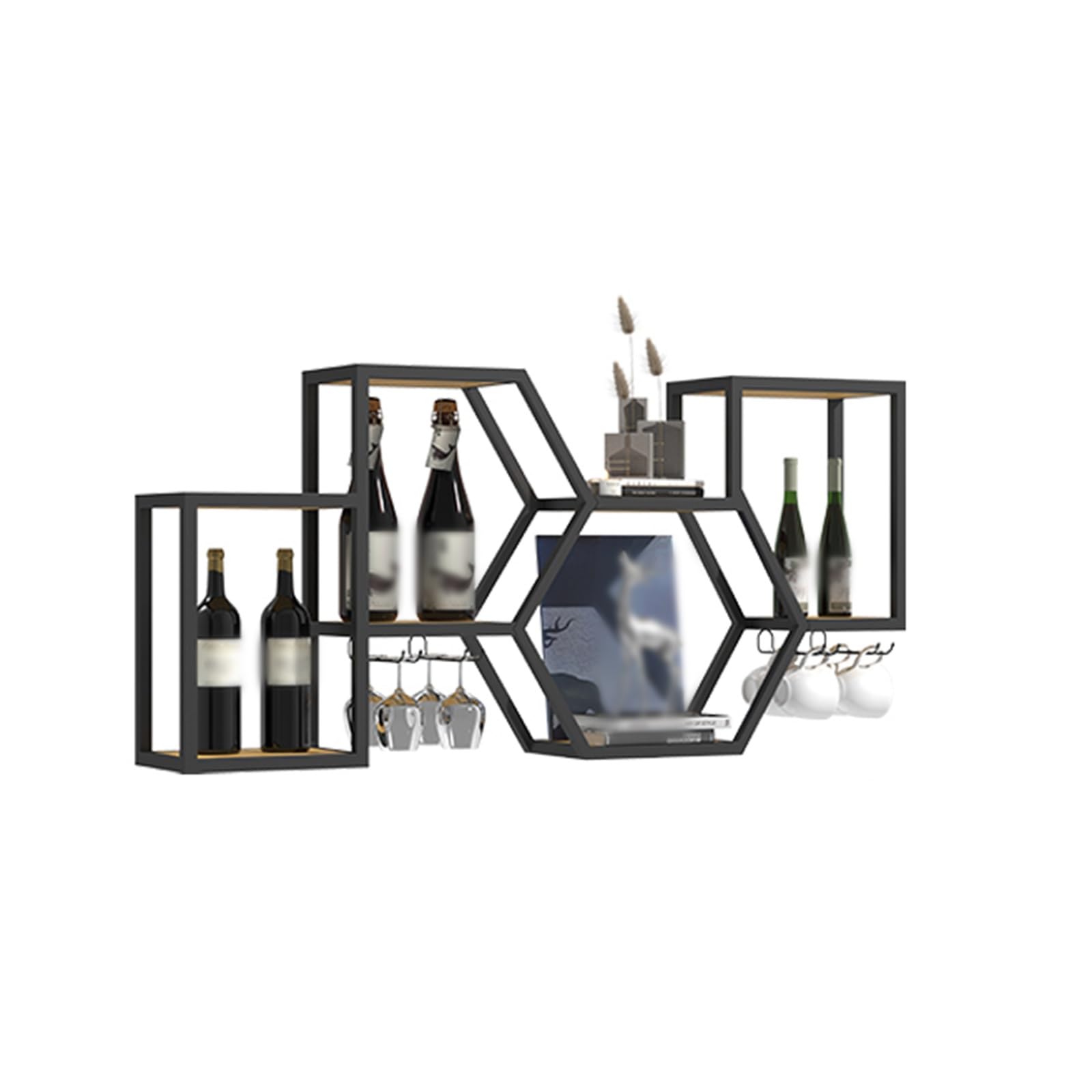 Présentoir bouteilles de vin en fer pour un salon moderne et convivial