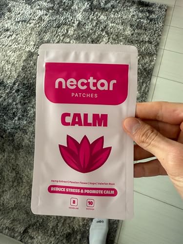Image of Nectar Calm Patches | Plant-Based Wearable Wellness Patch with Valerian Root | No Melatonin | Travel-Friendly, Discreet Daily Support for Relaxation & Long Flights | 30 Patches