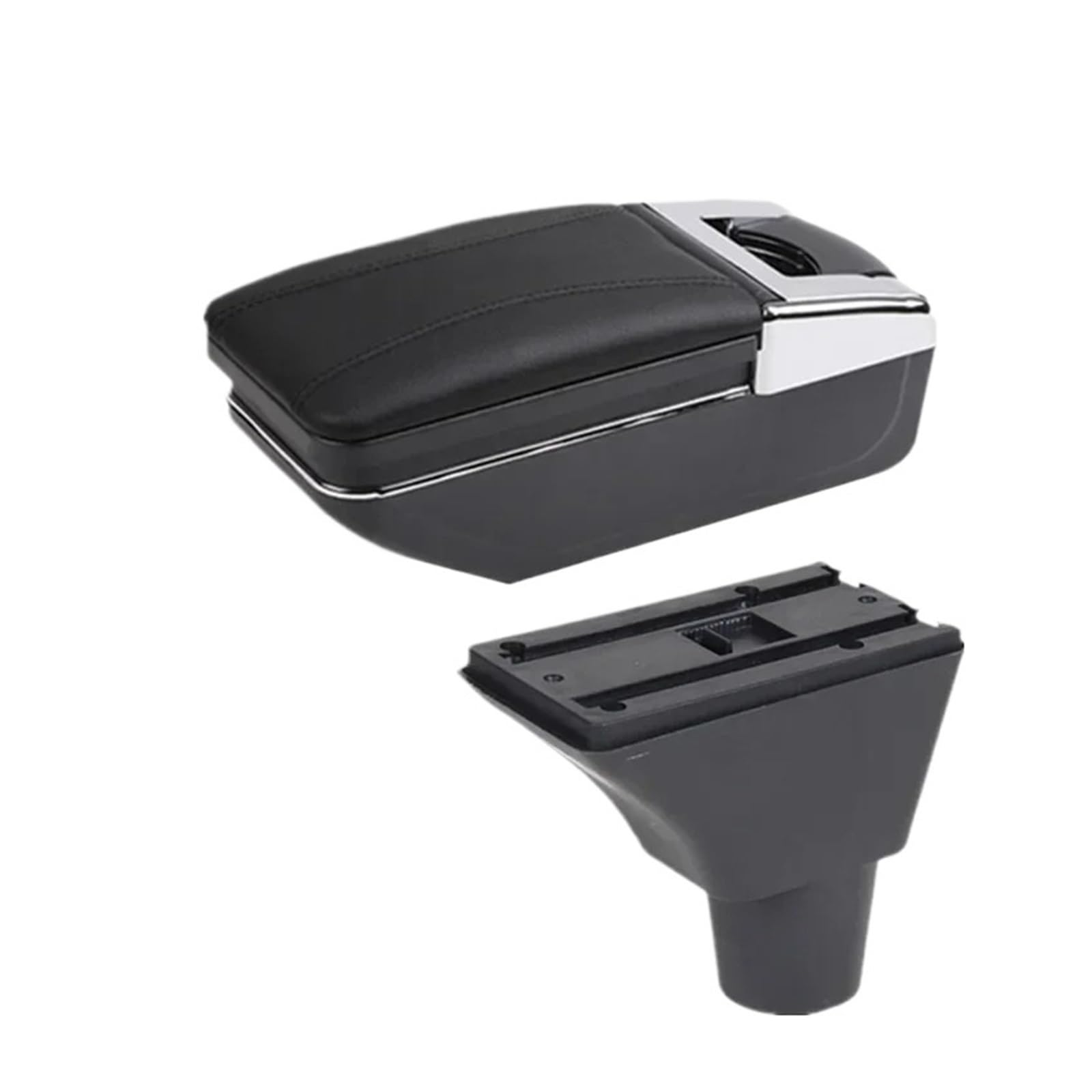 Ggwqoops Car Armrests For Citroen C3 For C4 Car Armrest Box Storage Interior Dedicated Retrofit Parts Accessories Armrest Box(A black line No USB)