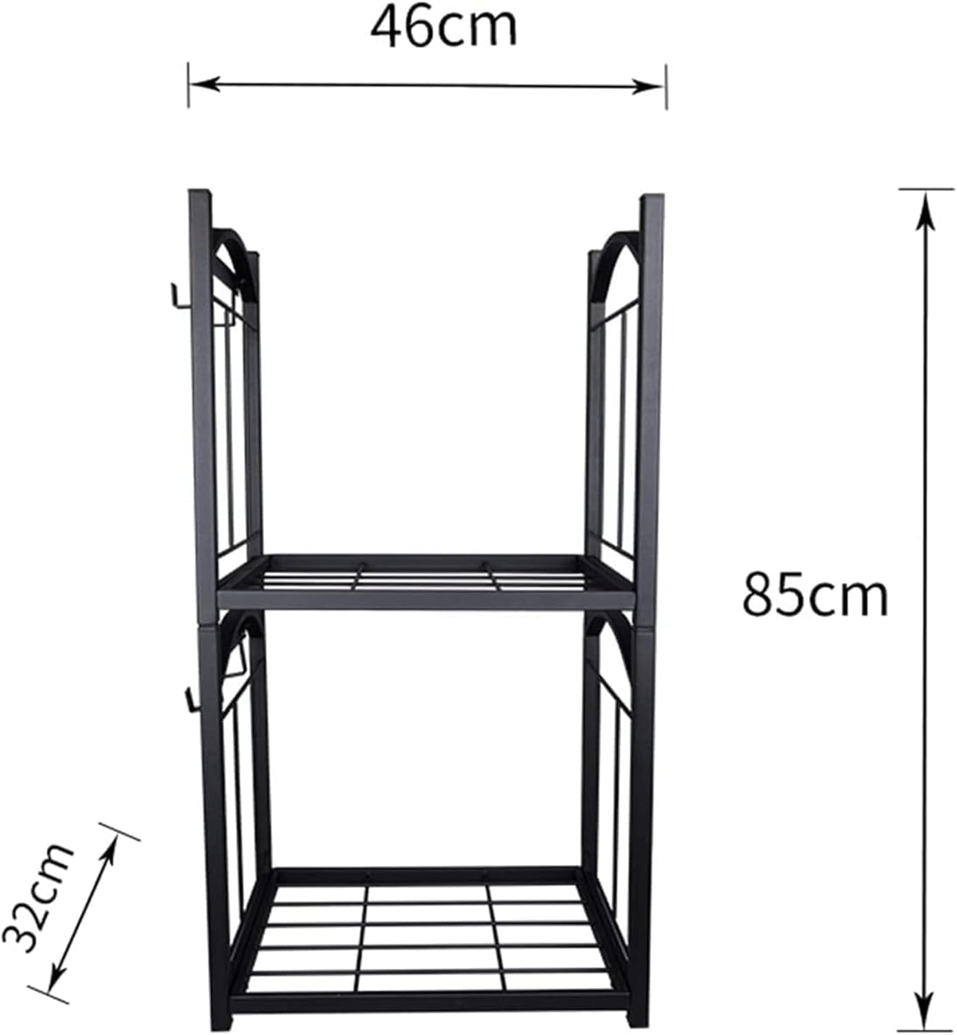 Heavy Duty Outdoor Firewood Rack with Large Capacity for Logs Lumber and Kindling 2 Tier Storage Rack for Firewood