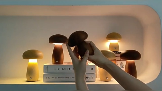 Lampe veilleuse colorée en forme de champignon Illumine