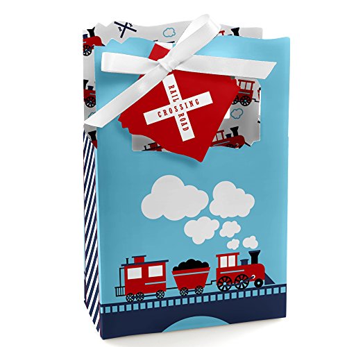 Boîtes à bonbons anniversaire train pour table de fête enfant x12